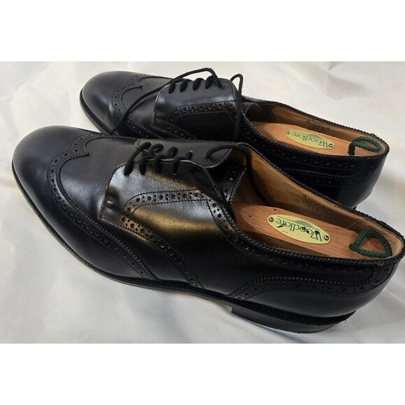 Tricker's Whitman Black Box Derby Brogues Shoes Made In England - Picture 5 of 12